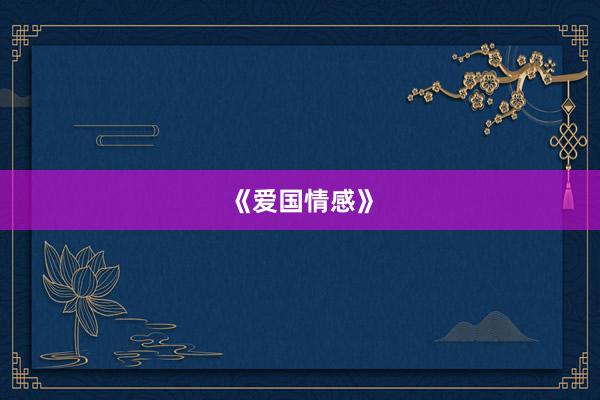 《爱国情感》